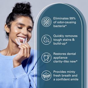 Tabletas Efervescentes para el Cuidado Dental con Sabor a Menta, Limpiador de Retenedores, Removedor de Manchas Portátil, Tabletas de Limpieza Efervescentes - Product Image 2
