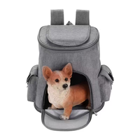 Sac à dos de transport professionnel pour chat en gros avec couvercle en maille respirante en nid d'abeille, grand espace pour chats corpulents, emballage plat, faible MOQ