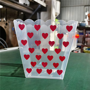 Regali di San Valentino, Secchielli per Popcorn a Forma di Cuore Rosso, Scatole in Plastica a Cuore per Regali di San Valentino - Product Image 2