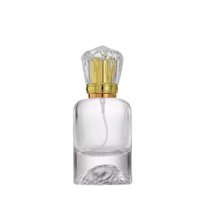 Wholesale 50ml 100ml Fragrance Packaging Women Luxury Crystal <b>Perfume</b> Round Glass <b>Bottle</b> Gold Cap - Product Image 1