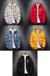Custom Puffer Plus Size Warm Winter Logo Long Sleeve Polyester Men's Jacket