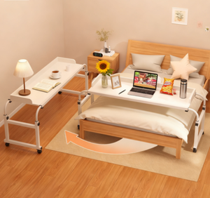 โต๊ะข้างเตียงมีล้อปรับความสูงและความกว้างได้โต๊ะคอมพิวเตอร์เคลื่อนย้ายได้โต๊ะข้างเตียงสำหรับแล็ปท็อป - Product Image 3