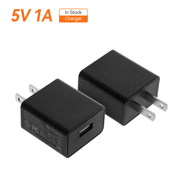 Black 5W USB Wall Travel Charger Adapter EU US Plug 5V 1A for iPhone Camera Electric SCP Power Charging with OTP Protection