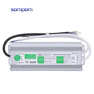 Sompom 120W IP67 12V 10A تحويل التيار الكهربائي للإضاءة LED
