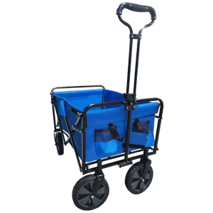 Uni-sessiz 75kgs 165lbs katlanabilir plaj arabası tekerlekli konteyner programı kamp Metal el arabası taşınabilir katlanır açık vagon - Product Image 1