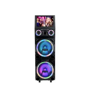 Speaker super bass profesional, speaker WIFI layar sentuh 15.4 ", karaoke dalam ruangan, speaker profesional bass super