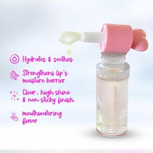 Envase de Plástico con Tapa de Rosca para Lápiz Labial y Brillo Labial, Diseño de Corazón Rosa Degradado, Impresión Serigrafiada, para Cosméticos - Product Image 2
