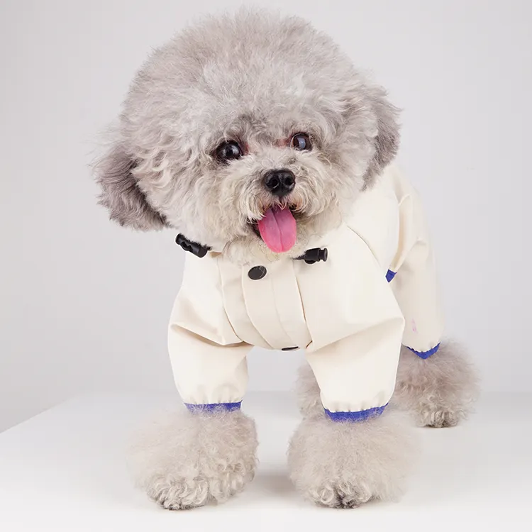 Leuke Kleur Afgestemd Kleine Hond Kleding Huisdier Regenjas Gele Regenjas Hond