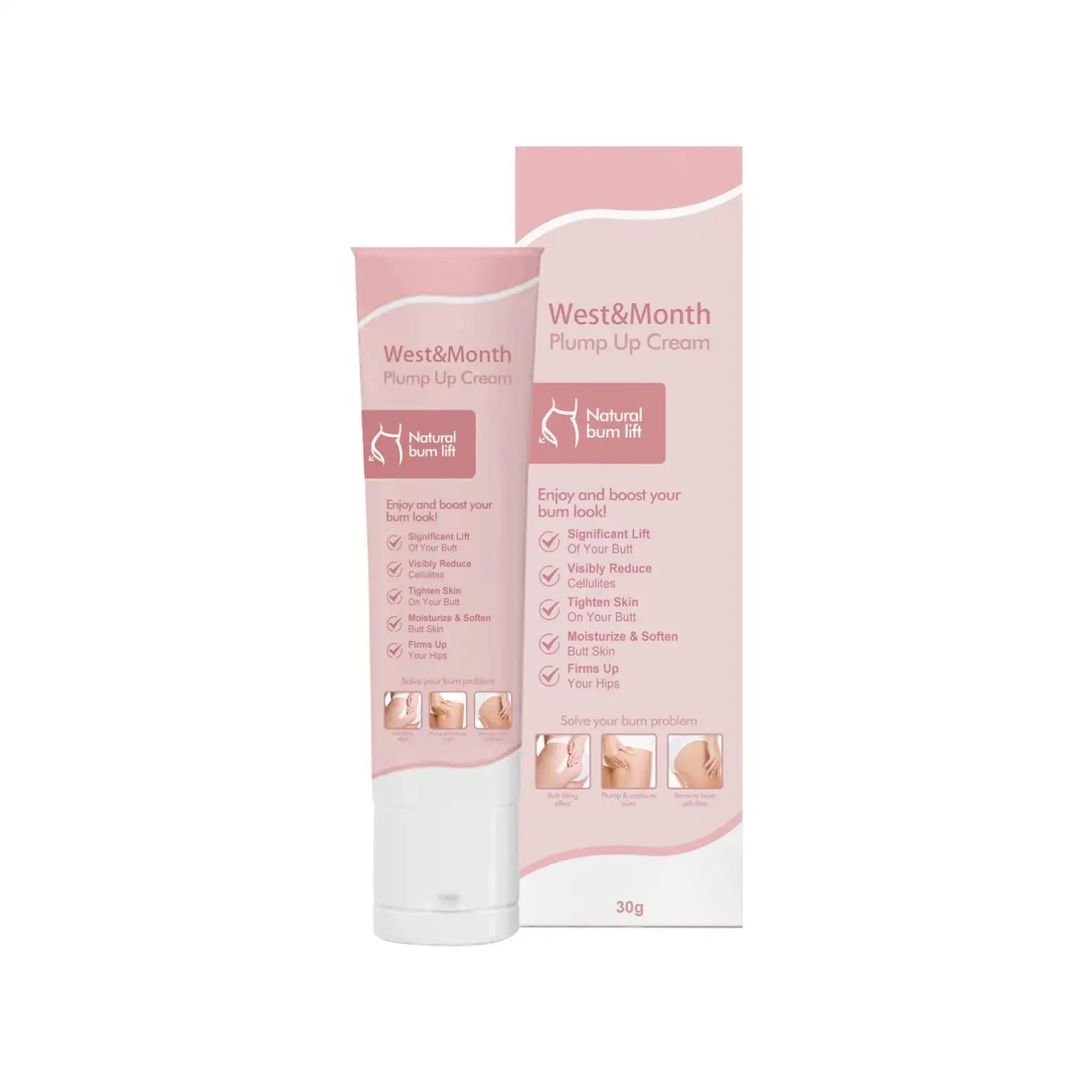 WestMonth Butt Lift Enhancement Cream Raffermissant Repulpant Hip Up Massage Femmes Plus Grosses Fesses Crème d'élargissement Repulpant Crème pour les Hanches