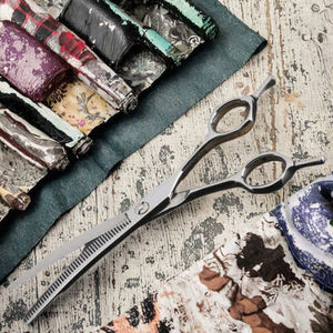 Professional 8-Inch Micro Serrated Pet Grooming Scissors Stainless Steel Japan 440C Texturized Chunker <b>Shears</b> - Product Image 2