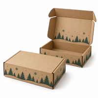 Boîte d'expédition en carton ondulé personnalisée, emballage imprimé avec logo pour les produits e-commerce, les cadeaux, les vêtements et les promotions de vacances