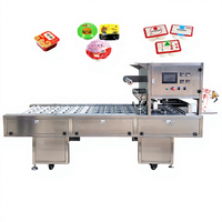 Machine de remplissage et de scellage pneumatique à table rotative Langtai pour contenants en plastique, bouteilles, pots, cosmétiques, lotions, étiquetage alimentaire et feuilles métalliques