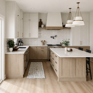 Muebles de <span class=keywords><strong>Cocina</strong></span> Modernos de Roble Blanco, Estilo Shaker, Ecológicos, Modulares, Delgados, Juego Completo Listo para Armar, Accesorios Incluidos - Product Image 6