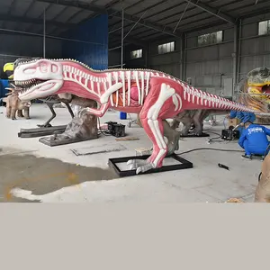 Wissenschafts-und Technologie museum Dinosaurier ausstellung Dekoration Echtes Dinosaurier Animatronic Roboter Tyranno saurus T rex Skelett