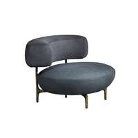 Vente en gros, meubles de restaurant, bon marché, canapé en velours, chaises de loisirs bleu foncé