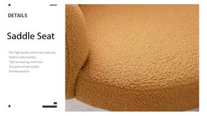 <span class=keywords><strong>Fauteuil</strong></span> d'appoint en velours Teddy, <span class=keywords><strong>fauteuil</strong></span> moderne avec pieds en métal pour chambre à coucher, salle de maquillage, salon - Product Image 4