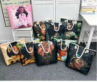 Prix moins cher Sac d'emballage populaire Sac fourre-tout en toile de coton à la mode Sac à provisions en toile