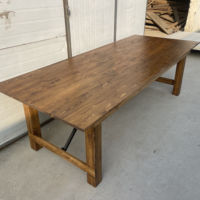 100% Table en bois naturel pour maison de ferme mariage meubles de Table à manger rustiques en bois pour vente personnalisée