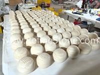 Sphère de boule de travertin léger personnalisé OEM brûleur d'encens sculpté à la main par affiner l'approvisionnement en pierre