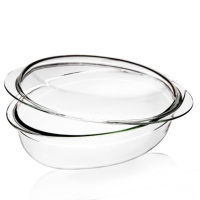 Ensemble de plats de cuisson en verre pour la cuisine, cocotte avec couvercles, casseroles résistantes au four pour une cuisson parfaite