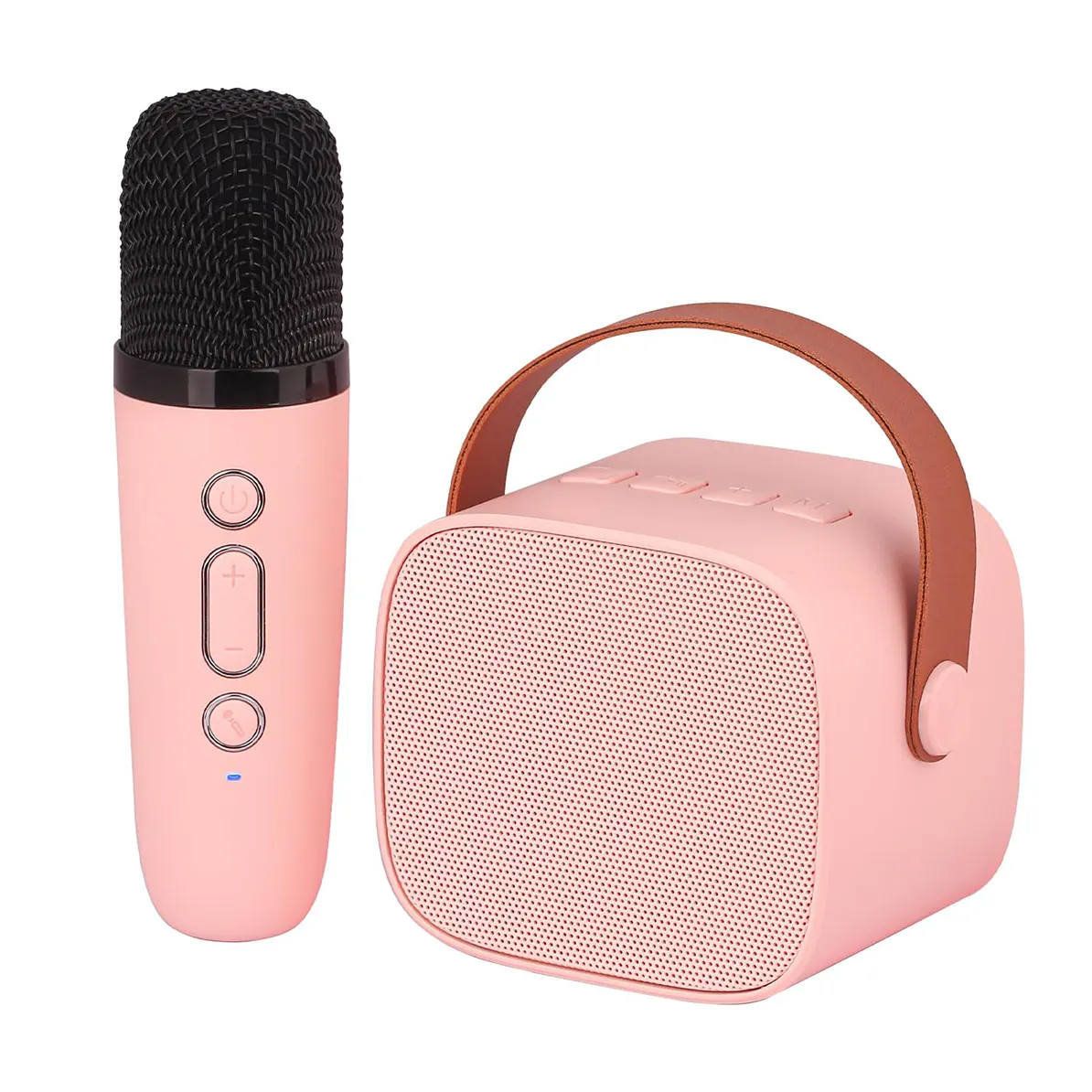 Xách tay mini Bluetooth âm nhạc woofer bluetooth loa mic hệ thống không dây karaoke Microphone không dây
