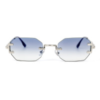 Sifier 2025 lunettes de soleil de créateur de luxe nouvelle mode lentille verte sans monture cadre en métal élégant UV400 nuances pour femmes et hommes