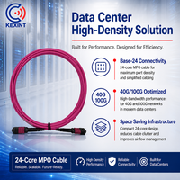 Cable de Fibra Óptica Kexint de 24 Núcleos MPO MTP, Cable Troncal Multimodo OM4 LSZH para Centro de Datos, Red 40G/100G