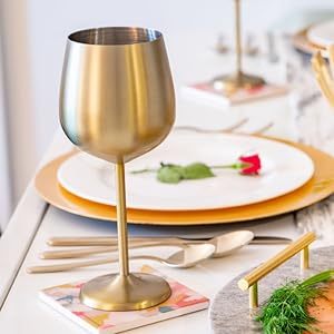 Rose Gold Wedding party 304 thép không gỉ rượu vang thủy tinh rượu vang đỏ thủy tinh công suất lớn có thể chứa một loạt các đồ uống cốc - Product Image 4