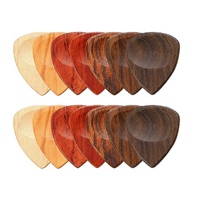 Vente en gros OEM/DOMI G-JTBP05 - Plectres de guitare en bois massif 0,25 cm avec étui - Logo personnalisé - Durables - 10 pièces/ensemble