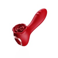 Kovida Erwachsenen-Sexspielzeug Rose Rotierender Perlen-Vibrator Massage für Frauen Weiblicher G-Punkt Klitoris Brustwarzen