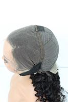 Perruque transparente HD 13*4 avec cheveux Remy chinois, densité 180%, respirante, pour bouclage à la machine