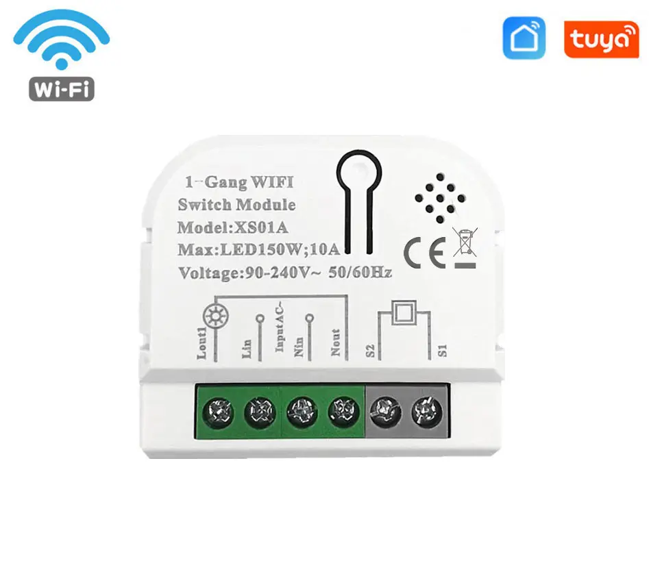 1/2/3/4 Gang 10A 16A DIY Tuya Wifi Zigbee lampu dinding pintar sakelar Remote Control modul relai rumah otomatis Alexa suara Google