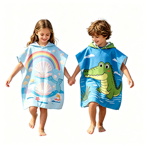 Serviette <span class=keywords><strong>de</strong></span> bain à capuche pour enfants, personnalisée, douce, absorbante, imprimée, pour la <span class=keywords><strong>plage</strong></span>, le surf et la natation, en tissu éponge - Product Image 2