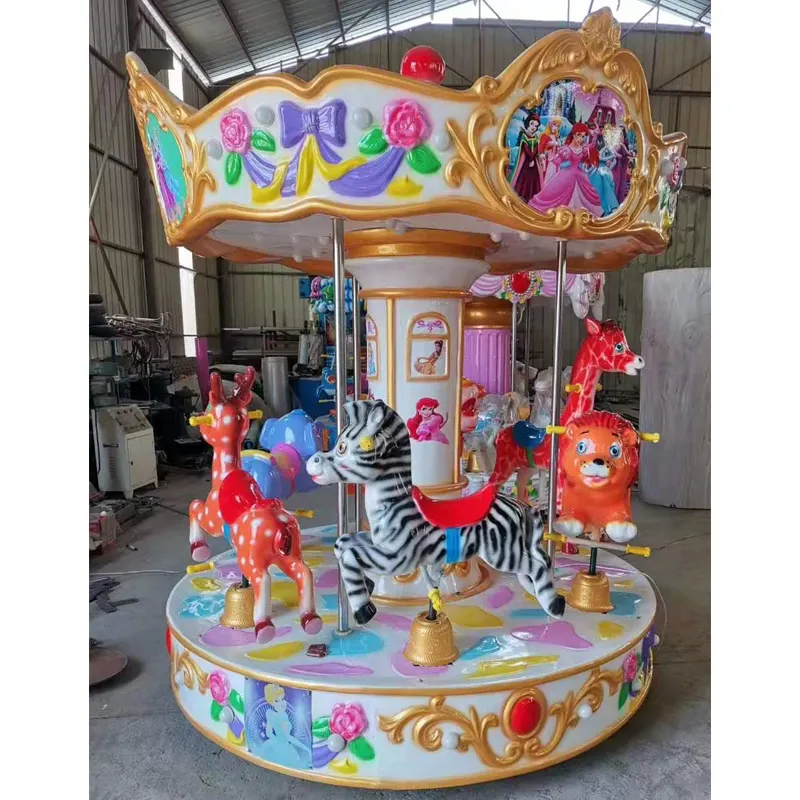 Fabrieksprijs Merry Go Ronde Carrousel Te Koop Carrousel Ritten 6 Stoelen Kids Carrousel Paard