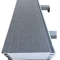 16/20/25mm Acier galvanisé sculpté PU Décoration murale extérieure EPS Panneau sandwich isolé pour toit Revêtement pour la construction
