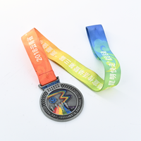 Fabrication sur mesure de médailles sportives en alliage de zinc or, argent, bronze, 3D, pour la course, la natation, le cyclisme, récompenses de finisseur, vente en gros