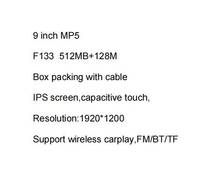 Lecteur MP5 2 DIN pour voiture 9'' 10'' Système multimédia Carplay Android Auto Navigation GPS Radio stéréo Écran IPS