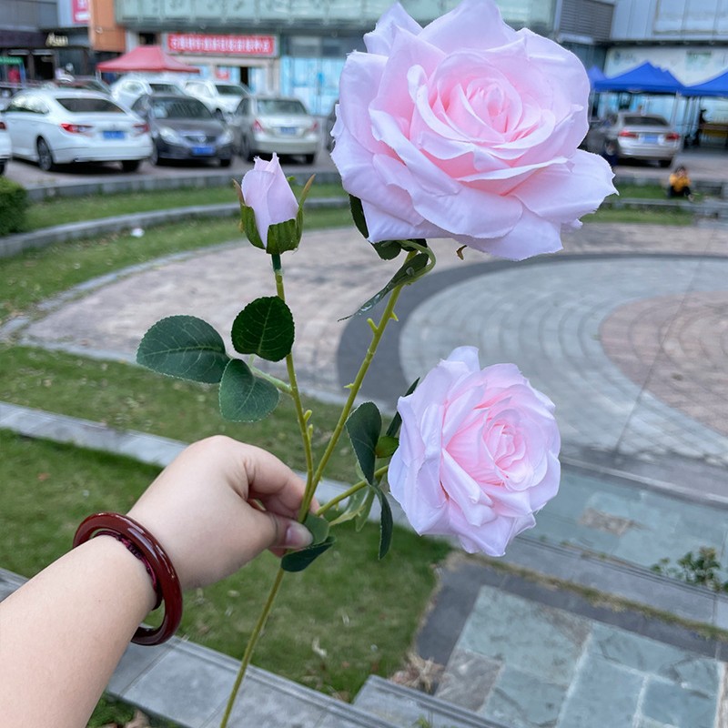 3 diamond rose pink