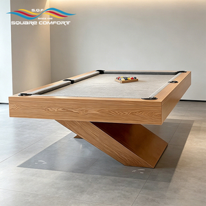 <span class=keywords><strong>Table</strong></span> <span class=keywords><strong>de</strong></span> billard S.Q.F <span class=keywords><strong>de</strong></span> style scandinave en bois massif avec plateau en ardoise <span class=keywords><strong>de</strong></span> qualité tournoi 7/8/9 pieds, feutre vert, design flottant, pieds en X - Product Image 6
