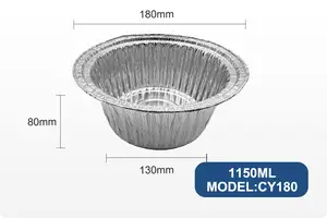 Round Aluminum Foil Pie Pans 9" Disposable Container Food Free Customized Food Grade Good Quality Aluminum Foil Container