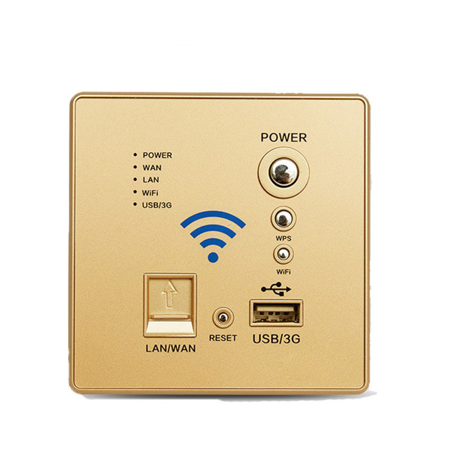 Wall Mount Wireless Tempered Glass with USB Port Power Button Wifi Routers