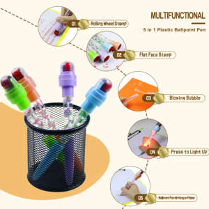 Stylo à bille créatif Blow Magic 0,5 mm avec tampon à bulles pour enfants - Product Image 5