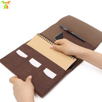 Étui en cuir A5 personnalisé avec logo, à feuilles mobiles, portable, à 3 compartiments, pour carnet, étui de téléphone, pochette avec cordon, cadeau pour les amoureux du quotidien