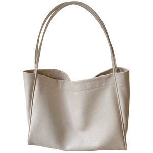 Lazy-style Korean Tote Bag Off White Soft Horizontal <b>Square</b> Magnetic Buckle Everyday Outfits Spring 2025 - Product Image 5