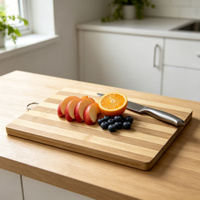 Planche à découper en bambou robuste et durable pour la cuisine quotidienne, construction solide, préparation de viande, légumes et fruits