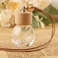 Diffuseur d'arômes pour voiture en bois, 10 ml, désodorisant, flacon de parfum suspendu pour voiture avec bouchon en bois, vente en gros
