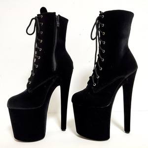 Party Thick Sole Platform Women's Super High <b>Heel</b> Stripper Pole <b>Dance</b> <b>Boots</b> - Product Image 2