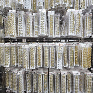 Anillo Apilable Multicapa Chapado en Oro de 14K con Circonita Cúbica Pavimentada, Anillo Ancho de Declaración para Mujer, Joyería de Moda para Fiesta de Cóctel - Product Image 6