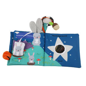 Miroir interactif pour le temps sur le ventre, <span class=keywords><strong>livre</strong></span> <span class=keywords><strong>de</strong></span> <span class=keywords><strong>la</strong></span> <span class=keywords><strong>jungle</strong></span>, animaux, jouets en peluche pour bébés avec des anneaux <span class=keywords><strong>de</strong></span> dentition - Product Image 6