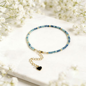 Natural Blue Aventurine Crystal Gemstone Fashion Dainty <b>Adjustable</b> <b>Bracelet</b> for Women-Healing Calming Reiki Jewelry Gift - Product Image 3